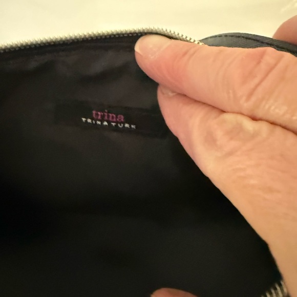 Trina Turk Floral Black and Pink Clutch - Picture 3 of 5